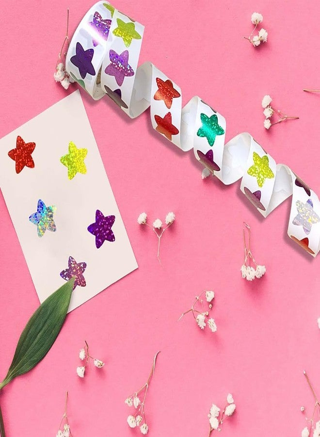 Hodaqe Star Stickers 500Pcs Colorful Glitter Sticker Self Adhesive Stars Shapes Stickers - Image 2
